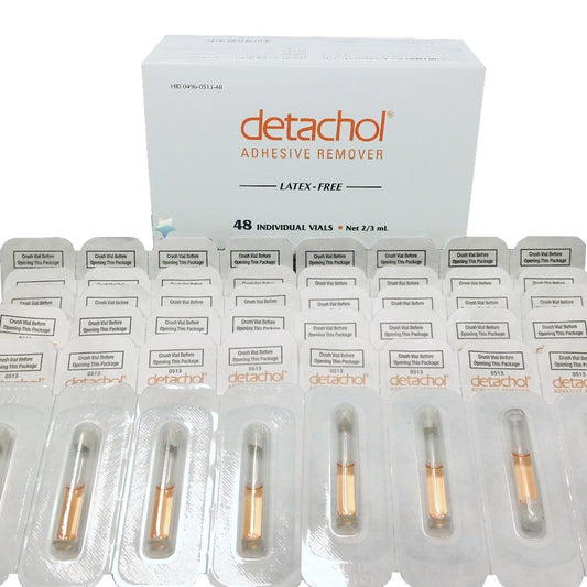 48 Remover Detachol Adhesive Vials 2/3cc non-Irritating 48 Per Box