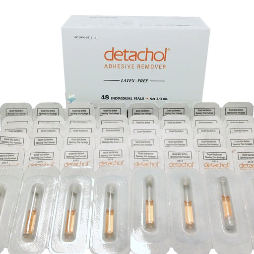 48 Remover Detachol Adhesive Vials 2/3cc non-Irritating 48 Per Box