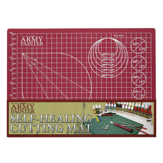 The Army Painter Self Healing Cutting Mat - Self Healing Craft Cutting Mat, A4 Size - Double Sided PVC Non-Slip Hobby Mat - 3-Ply Gridded Miniature and Model Cutting Mats for Crafts, Sewing Projects