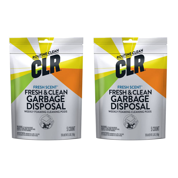 CLR Garbage Disposal Cleaner, 5 Pods (Packaging May Vary) - 2 Pack