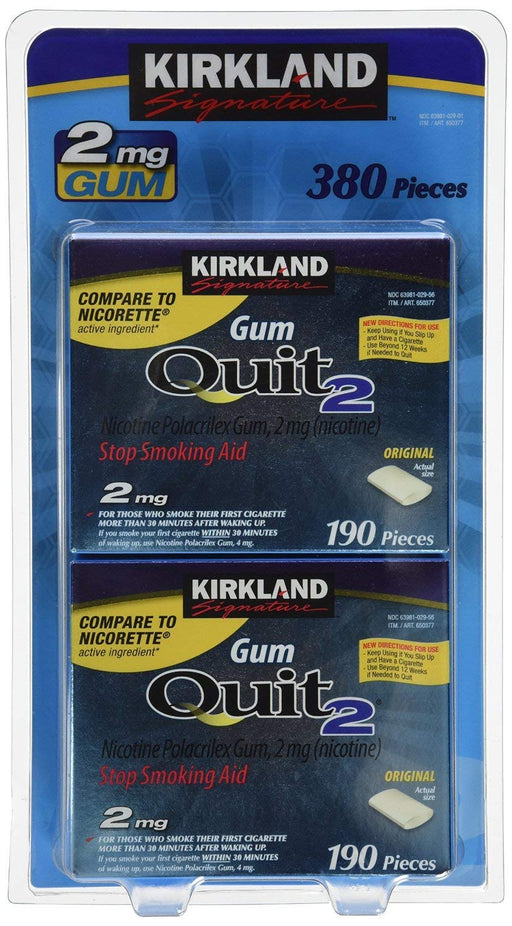 Kirkland Signature Quit Smoke Gum 2 mg (380 Count)