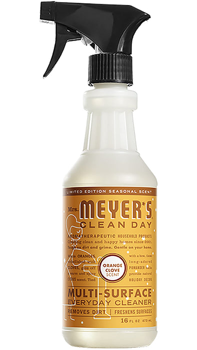 Mrs. Meyer's Kitchen Set, Dish Soap, Hand Soap, and Multi-Surface Cleaner, 3 CT (Orange Clove)