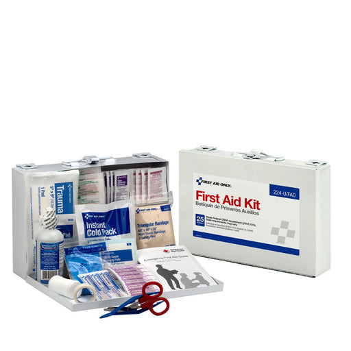 First Aid Only 224-U/FAO 25-Person Emergency First Aid Kit for Home Renovation, Job Sites, and Construction Vehicles, 106 Pieces