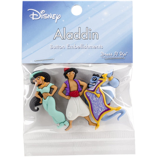 Dress It Up 7748 Disney Button Embellishments, Aladdin