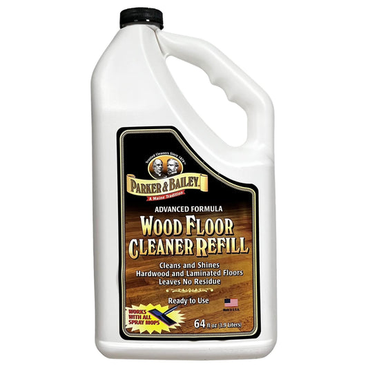 PARKER & BAILEY WOOD FLOOR CLEANER – Use on Hardwood, Laminated or Faux Finished Floors. Shine Restorer Protector, Surface Cleaner House Cleaning Supplies Home Improvement, Natural Look, Cuts Grease