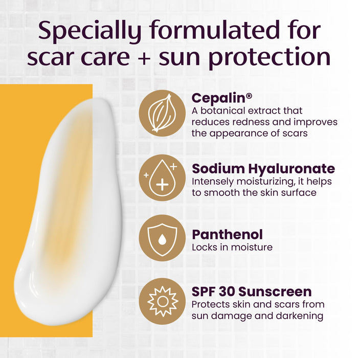 Mederma Scar Cream Plus SPF 30, Sunscreen, Protects from Sun Damage, Reduces the Appearance of Scars, 40 Grams, (2 x 20g)