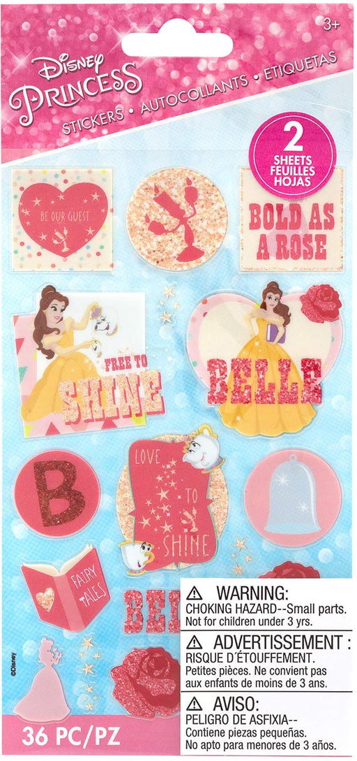EK SUCCESS/AMERICAN CRAFTS Disney Flat Stickers, Princess-Belle