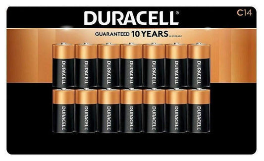 Duracell Alkaline C Batteries | Long Lasting Power CopperTop All Purpose C Battery For Household And Business - 14 Count