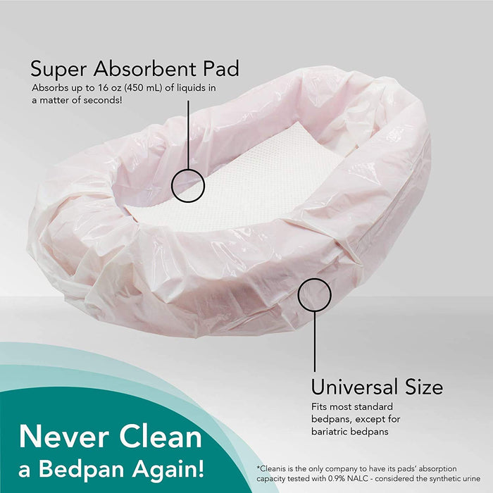 The Original Carebag Bedpan Liner with Super Absorbent Pad, 20 Count – Medical Grade, Fits Any Standard Bedside Commode Bucket – 20 Disposable Commode Liners for an Adult Commode Chair