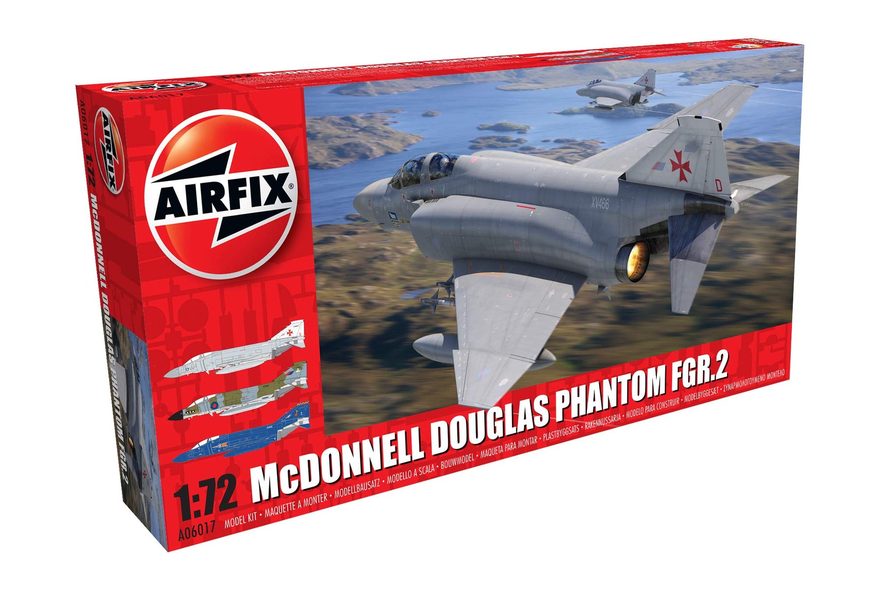 Airfix Mcdonnell Douglas Phantom FGR.2 1:72 Military Aircraft Plastic Model Kit A06017, Small