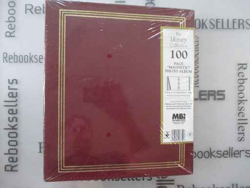 MBI Library Collection 3-Ring Photo Album with Solid Color Cover with Gold Trim, Holds 100 up to 7" x 11" Photos, 1 Per Page