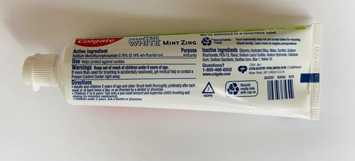 Colgate Sparkling White Whitening Toothpaste, Mint - 4 ounce (6 Pack)