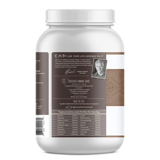 Primal Kitchen Primal Fuel Chocolate Coconut Whey Protein Powder, Gluten and Soy Free, 1.94 Pounds