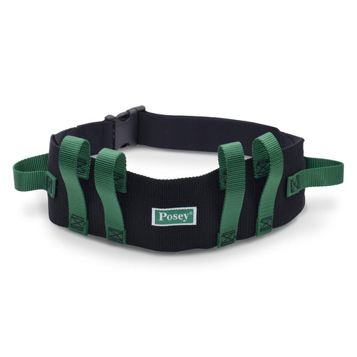 TIDI Posey Transfer Belt, Black with Green Economy Model – Extra-Wide Soft Nylon – Washable Walking Belt & Gait Transfer Belt – Medical Supplies for Nurses, Therapists & Home Care Caregivers (6537Q)