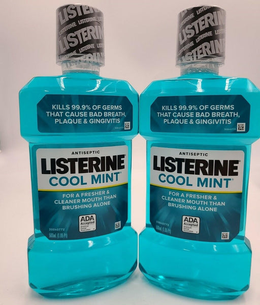 Listerine Antiseptic Mouthwash, Cool Mint, 500-ml Bottles (Pack of 4)