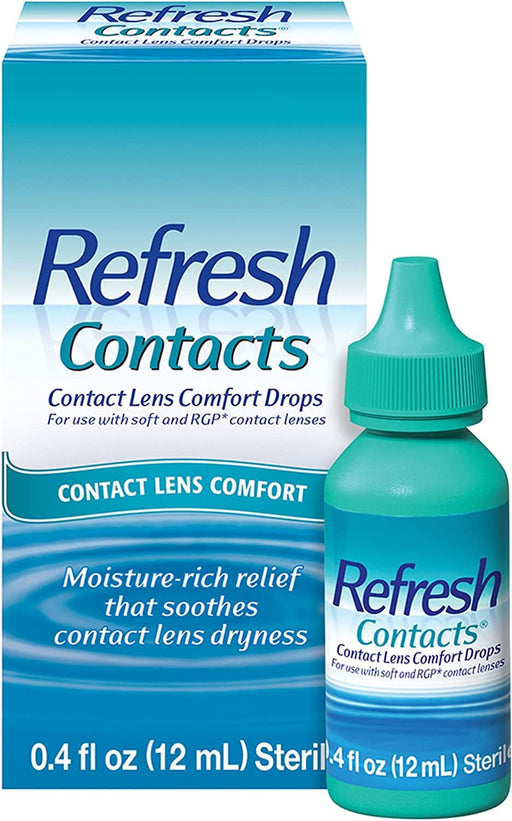 Allergan Refresh Soft Contacts, Contact Lens Comfort Drops - 0.4 Fl Oz (12 Ml) (Pack of 5)