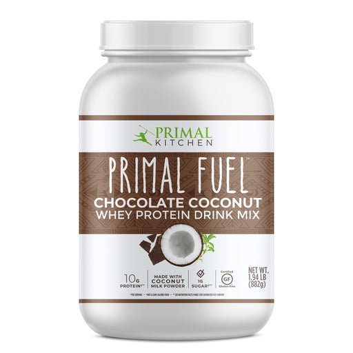 Primal Kitchen Primal Fuel Chocolate Coconut Whey Protein Powder, Gluten and Soy Free, 1.94 Pounds