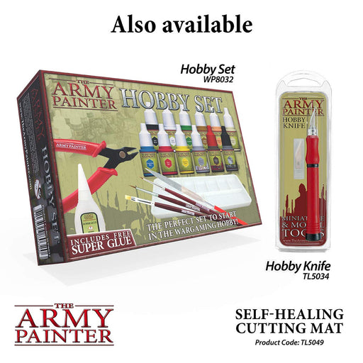 The Army Painter Self Healing Cutting Mat - Self Healing Craft Cutting Mat, A4 Size - Double Sided PVC Non-Slip Hobby Mat - 3-Ply Gridded Miniature and Model Cutting Mats for Crafts, Sewing Projects