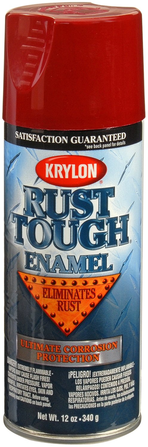 Krylon K09221007 'Rust Tough' Burgundy Rust Preventive Enamel - 12 oz. Aerosol