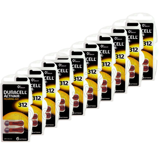 Duracell Hearing Aid Batteries Size 312 pack 40 batteries ((3.Units))