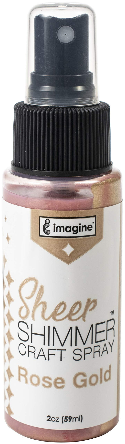 Imagine Sheer Shimmer Craft Spray 2oz-Rose Gold