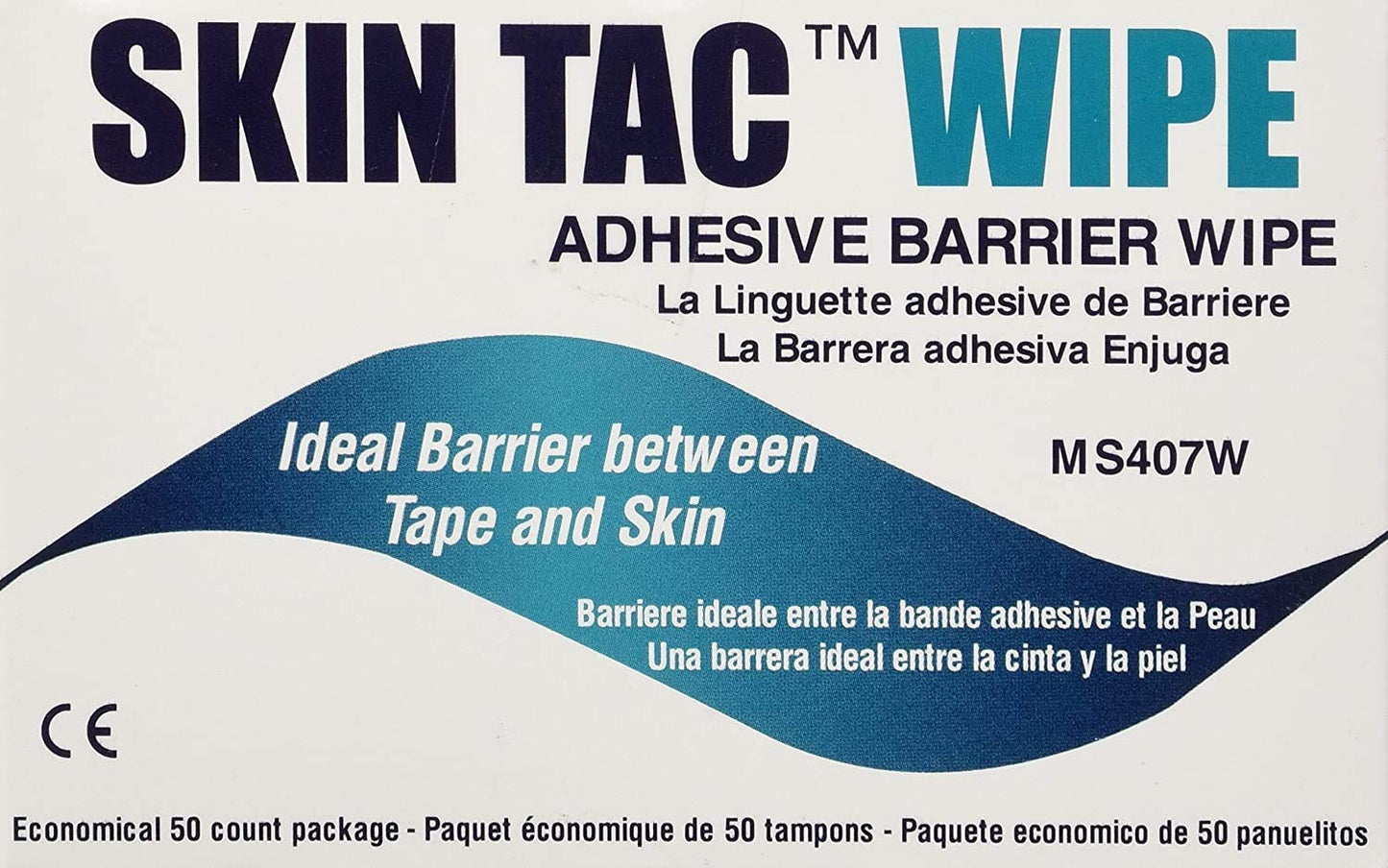 Skin-TacTM Adhesive Barrier Wipes (50 Count), 3-pack