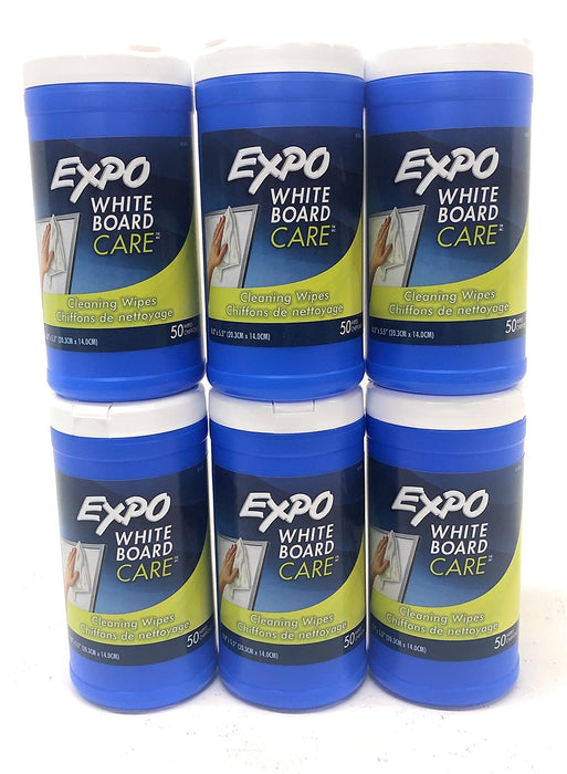 EXPO - Marker Board Towlettes - Disposable Wet Wipes, 6 Pack