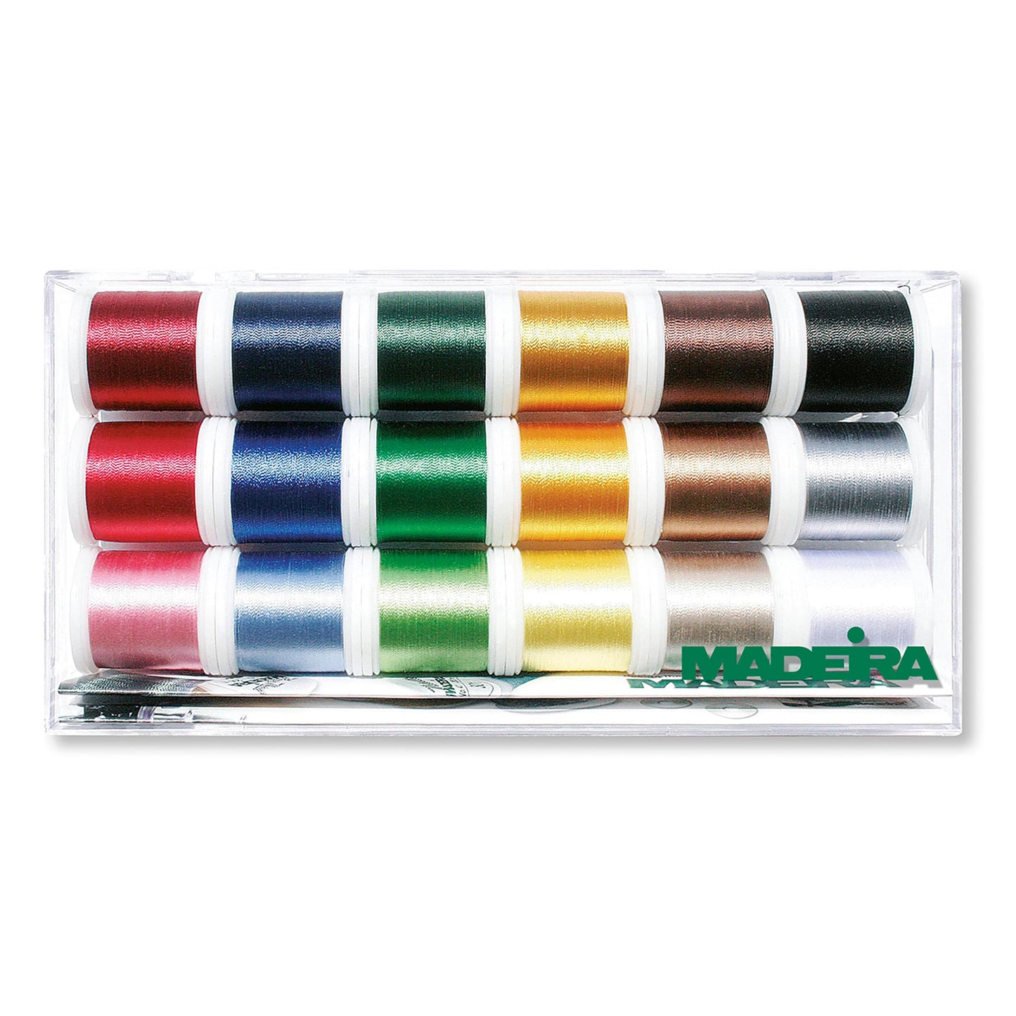 Madeira Polyneon 40 Clear Box 18ct Thread Set, Assorted