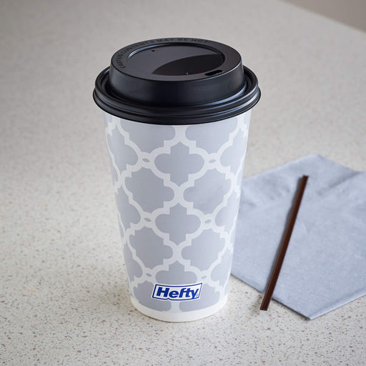 Hefty Disposable Hot Cups with Lids, 16 Ounce, 20 Count