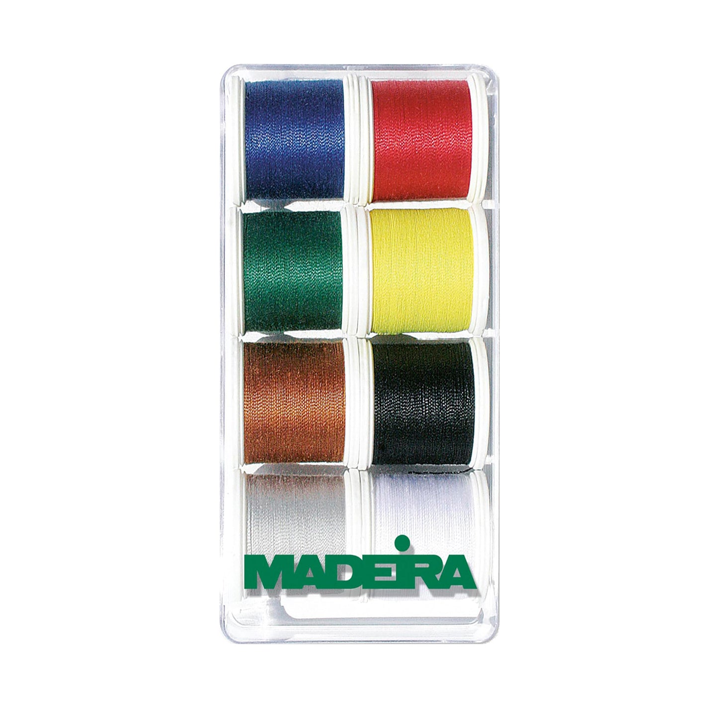 Madeira 8016 Aerofil No. 35 Sewing Thread Box with 8 Bobbins of 100 m Each Extra Strong