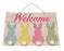 Greenbrier Easter Sign Welcome Glitter Bunnies and Cotton Ball Tails