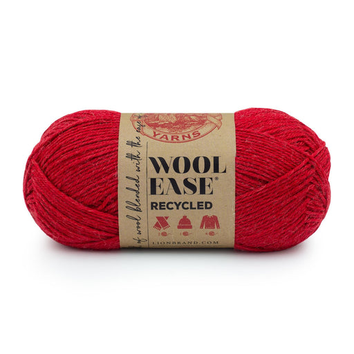 Lion Brand Yarn Wool-Ease Recycled Yarn, 1 Pack, Red
