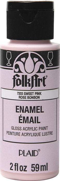 FolkArt Acrylic Enamel Craft Paint, 2 oz, Sweet Pink