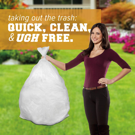 Plasticplace 65 gallon Trash Bags │ 1.5 Mil │ Clear Heavy Duty Garbage Can Liners │ 50” x 48” (50Count)