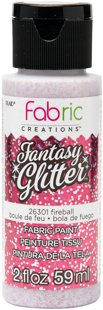 Fabric Creations Fantasy Fabric Ink Paint, 2 oz, Glitter Fireball