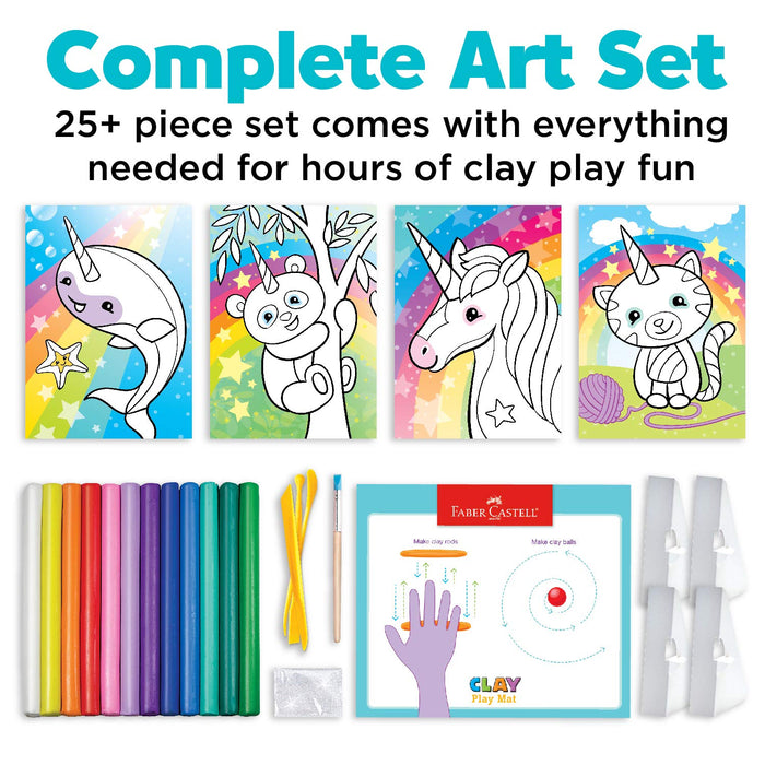 Faber-Castell Do Art Coloring with Clay Unicorn & Friends - Clay Set for Kids - Arts and Crafts for Kids