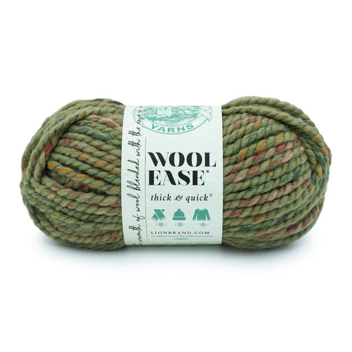Lion Brand Yarn Wool-Ease Thick & Quick Yarn, Soft and Bulky Yarn for Knitting, Crocheting, and Crafting, 1 Skein, Marsh
