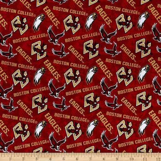 NCAA Boston College Eagles Tone On Tone Cotton Multi, Quilting Fabric by the Yard