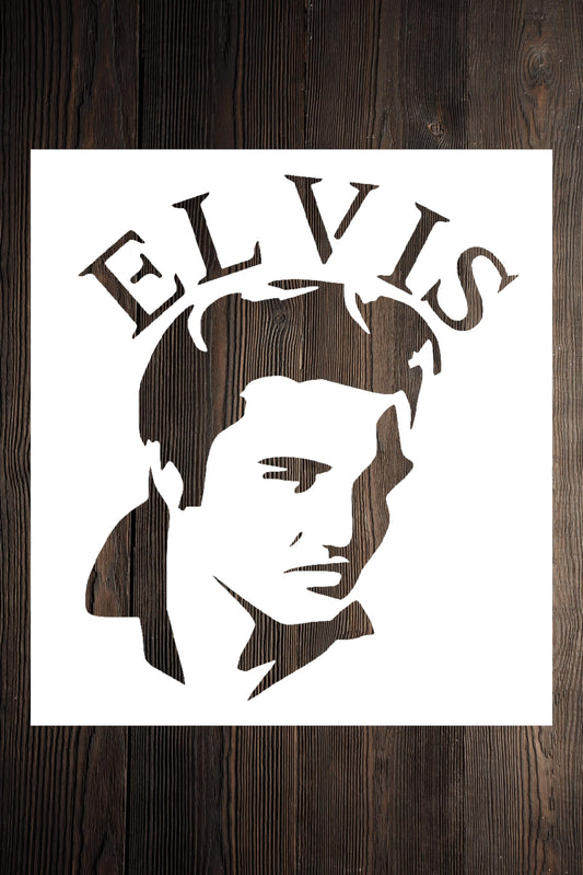 1- 5x6 inch Custom Cut Stencil, (ND-68) Elvis Arts and Crafts Scrapbooking Painting on The Wall Wood Glass