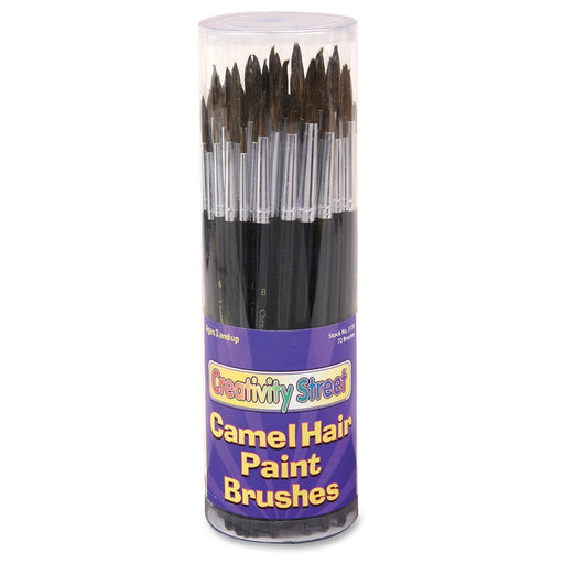 Creativity Street 5159 Camel Hair Paint Brush, Assorted, 72 per Set