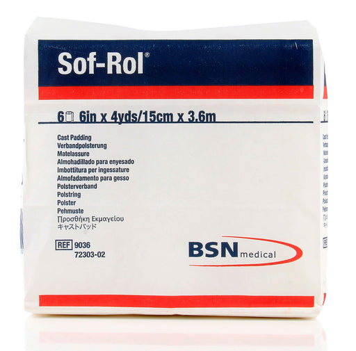 BSN 9036 6 in. x 4 yard Sof-Rol Cast Padding Synthetic Rayon, 6 Rolls per Bag