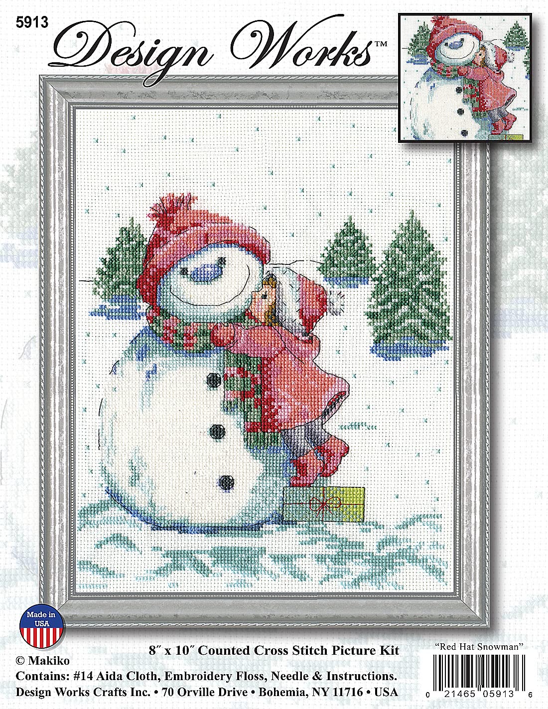 Design Works Crafts Red Hat Counted Cross Stitch Kit