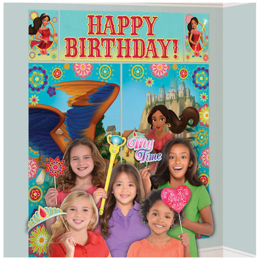 amscan Elena of Avalor Birthday Scene Setter with Photo Props Kit- 17 pcs.