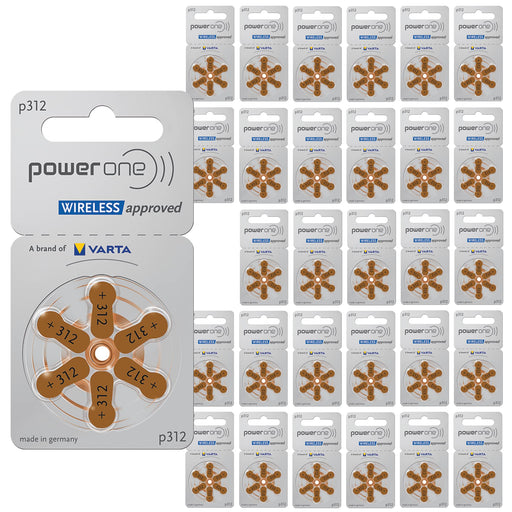 Power One Size P312, 3 Pack (60 Batteries)