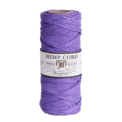 Hemptique 100% Hemp Cord Spool - 62.5 Meter Hemp String - Made with Love - No. 20 ~ 1mm Cord Thread for Jewelry Making, Macrame, Scrapbooking, DIY, & More - Lavender