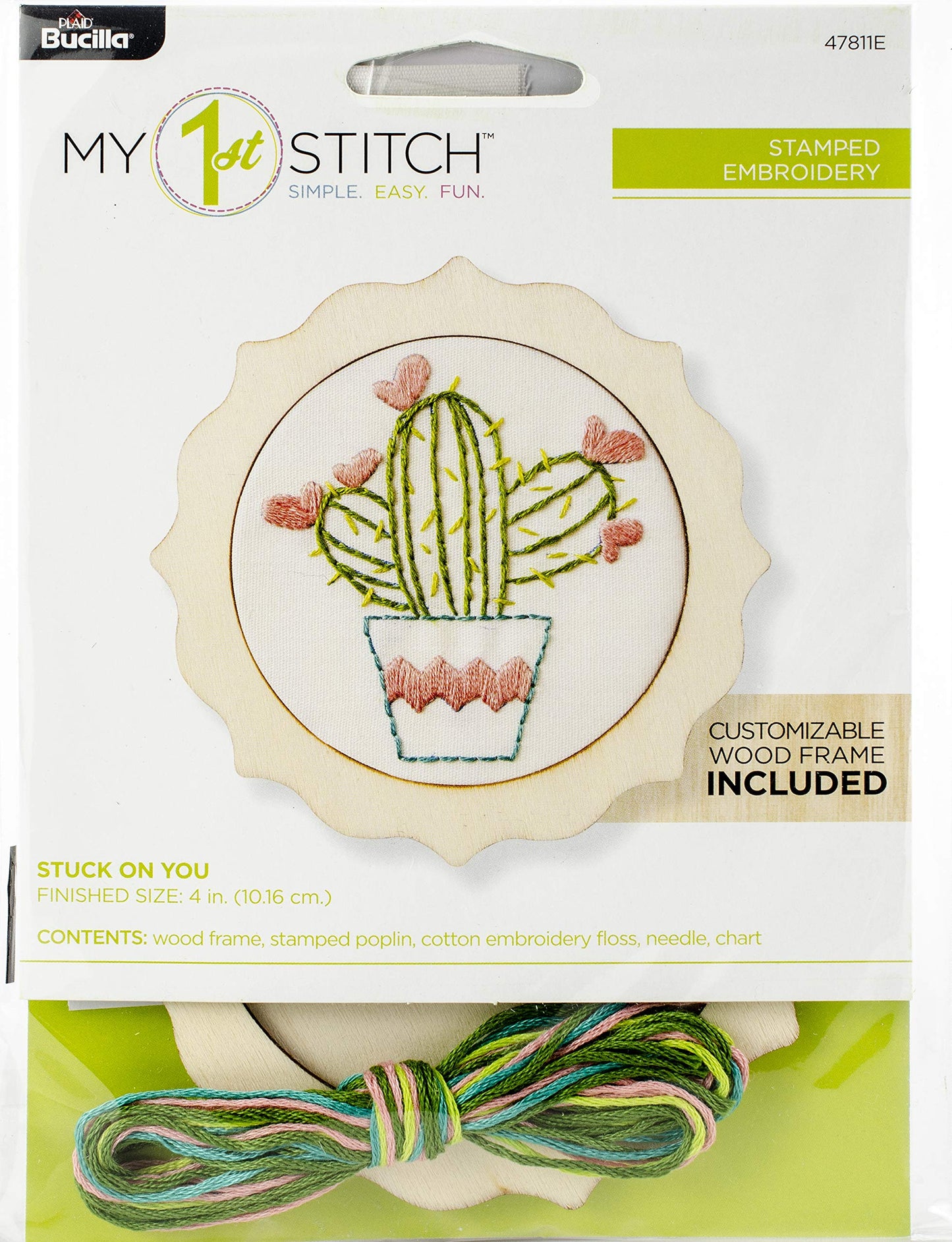 Bucilla My First Stitch Embroidery Kit, 4", Stuck on You