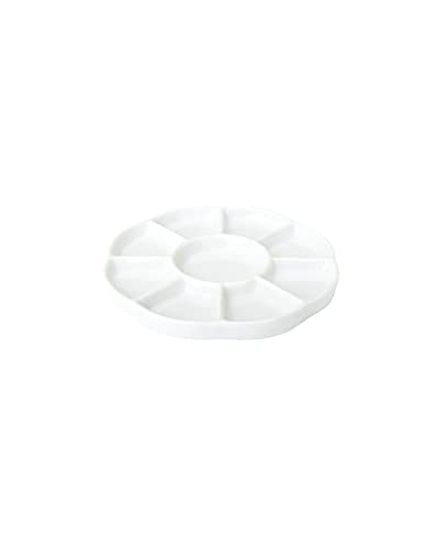 Yasutomo Palette Porcelain Flat Flower 5 1/4" x 1/2" 9 Sections