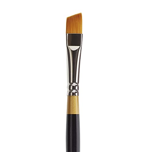 KINGART Original Gold 9400-3/8 Angle Series, Premium Golden Taklon Multimedia Artist Brushes