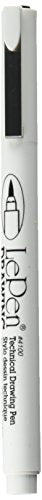 Uchida Le Pen Technical Drawing Pen Carded-Brush Tip Black