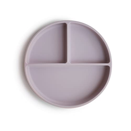 mushie Silicone Suction Plate | BPA-Free Non-Slip Design (Soft Lilac)